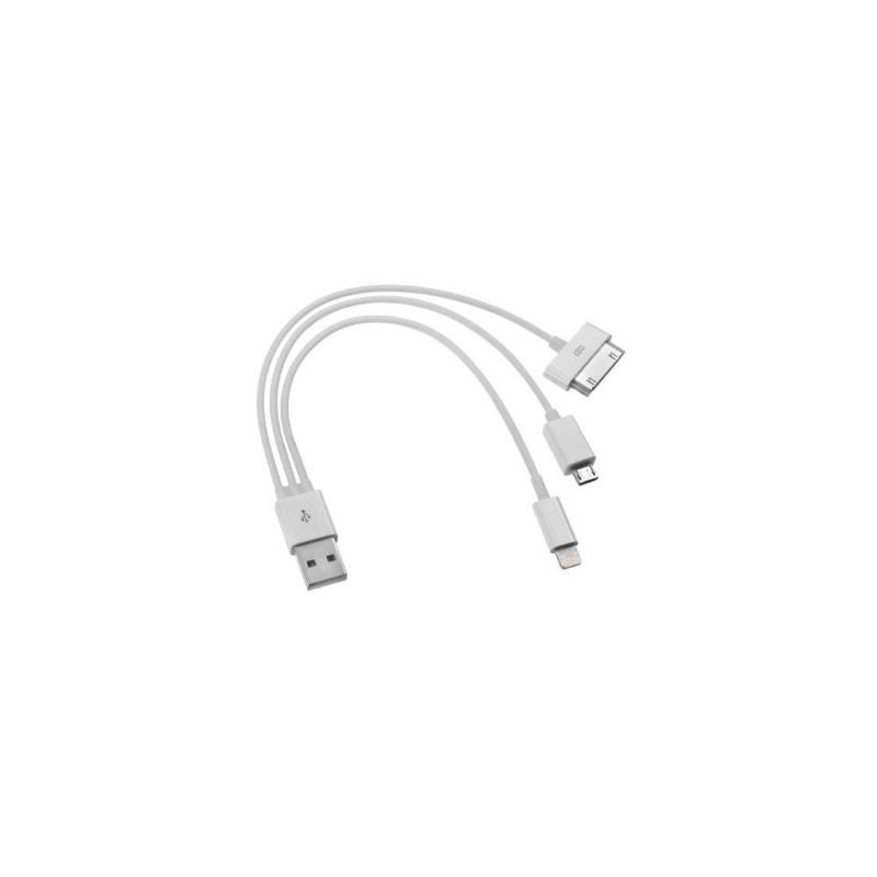 YISON Cable Micro USB 3-en-1 pour IPhone 4 & 5 1