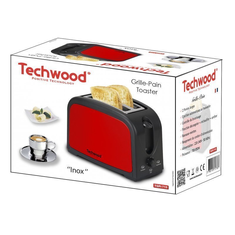 Techwood GRILLE PAIN METAL TGPI-715 ROUGE 2