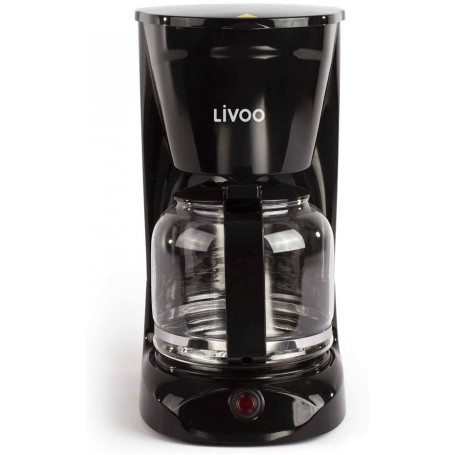 Cafetière électrique - LIVOO - DOD200RC - 750 W - 1,25 L - 10 à 12 Tasses - Rouge Chili - Maison