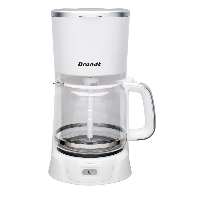 Brandt CAFETIèRE FILTRE CAF1318 / 1000W / 1.8L TASSES / BLANC ET SILVER 1