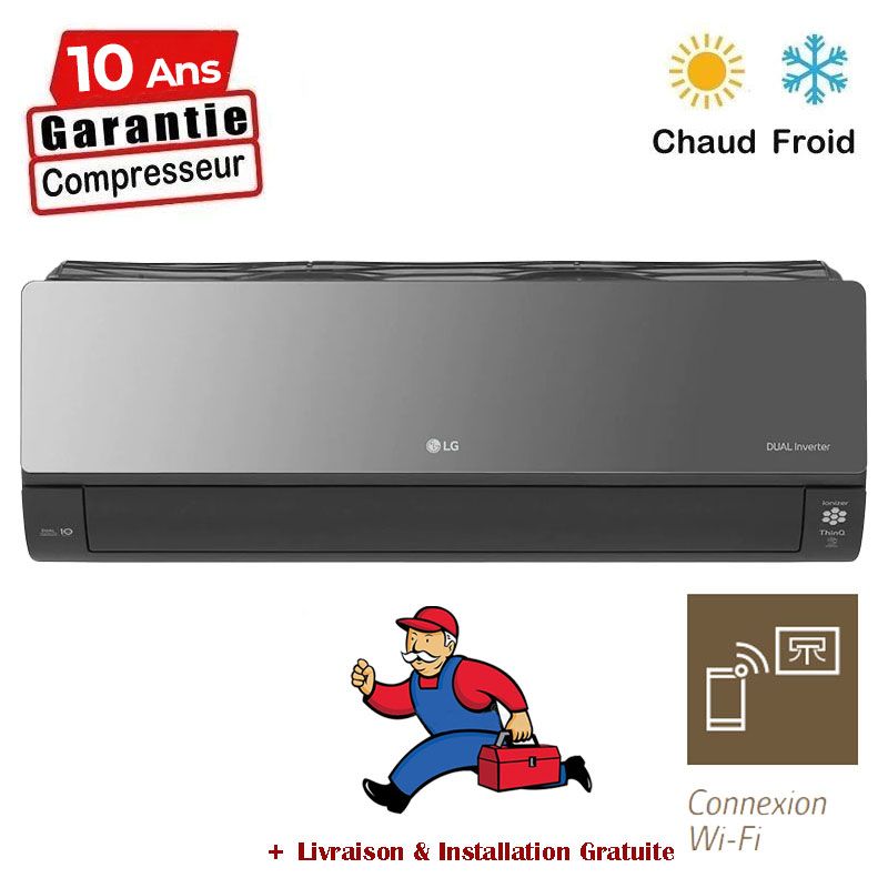 LG CLIMATISEUR DUAL INVERTER 12000BTU CHAUD FROID ARTCOOL MIROIR WIFI  1