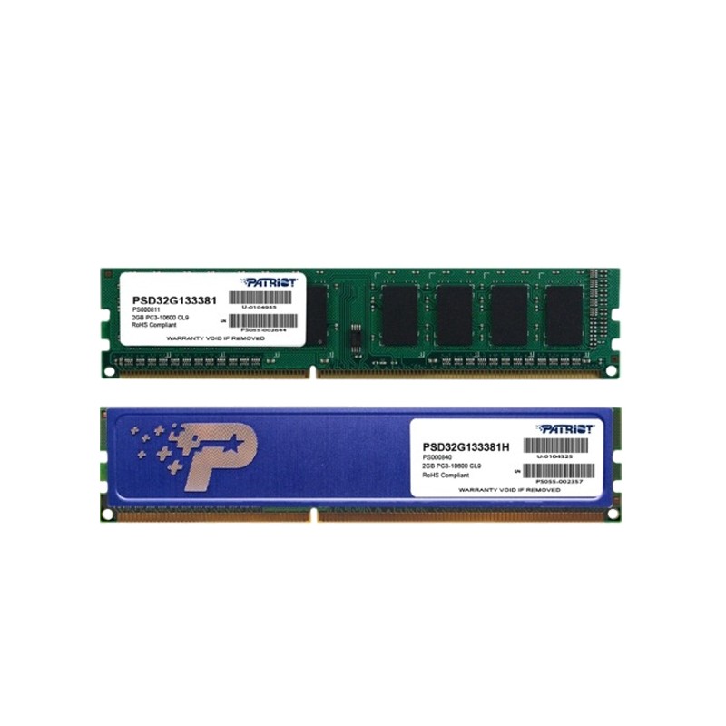 Patriot Barette Mémoire 2Go DDR3 Pour PC de Bureau - PSD32G133381 2