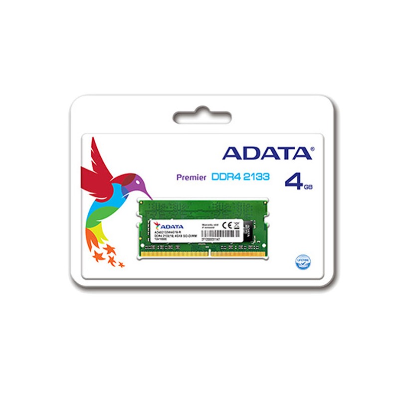ADATA Barette Mémoire 4Go DDR4 2133Mhz pour PC Portable - AD4S2133W4G15-R