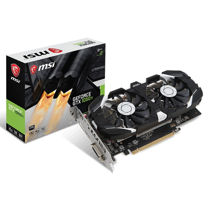 MSI CARTE GRAPHIQUE GEFORCE GTX 1050 TI 4 GO OC GDDR5 1