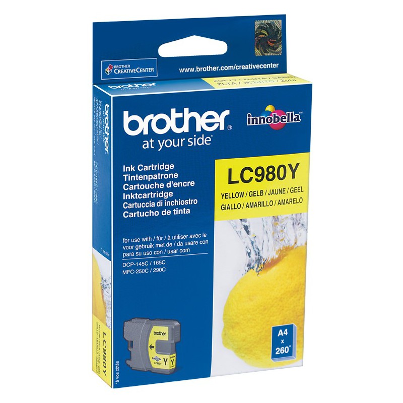 BROTHER Cartouche jet d'encre originale lc980y / jaune 1