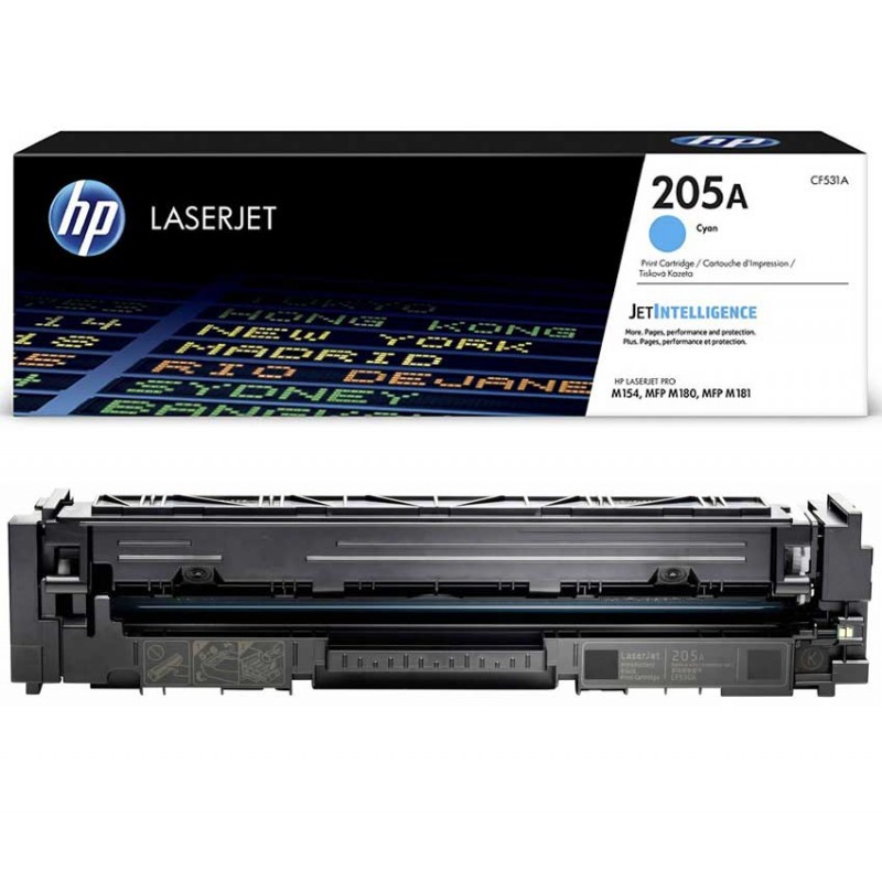 HP TONER D'ORIGINE 205A CYAN (CF531A) 1