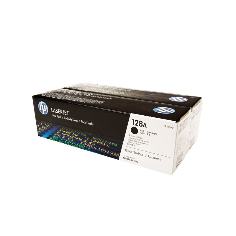HP Pack de 2 Toners LaserJet HP 128A Noir - CE320AD 2