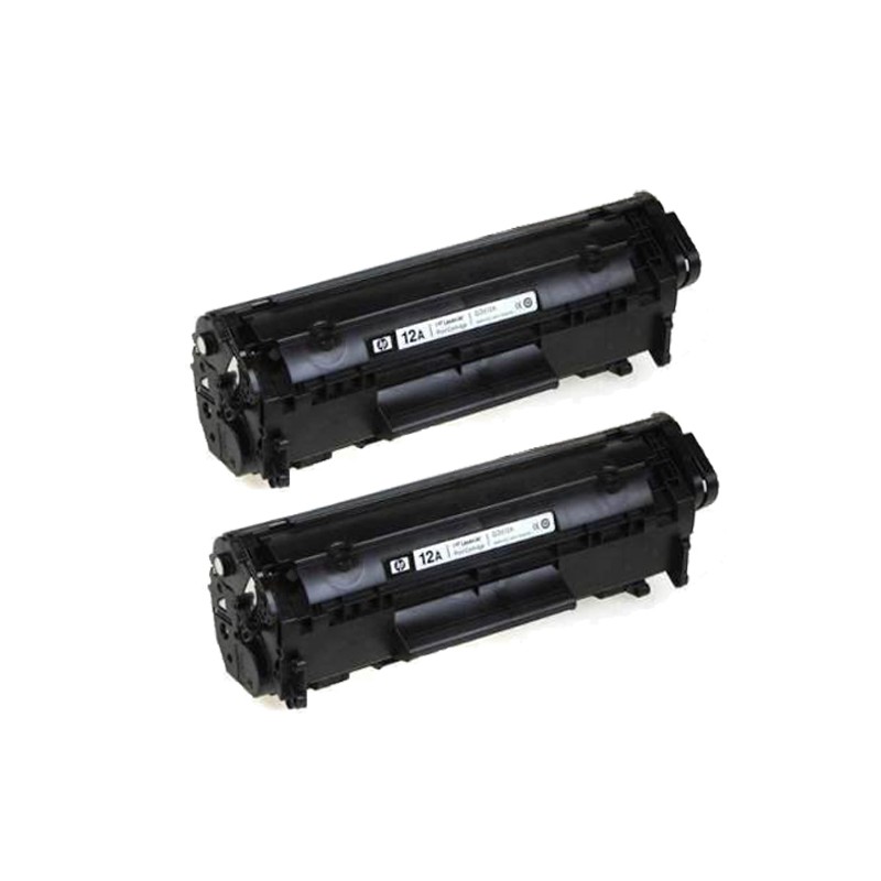 HP Pack de 2 Toner LaserJet HP 12A Noir - Q2612AD 2