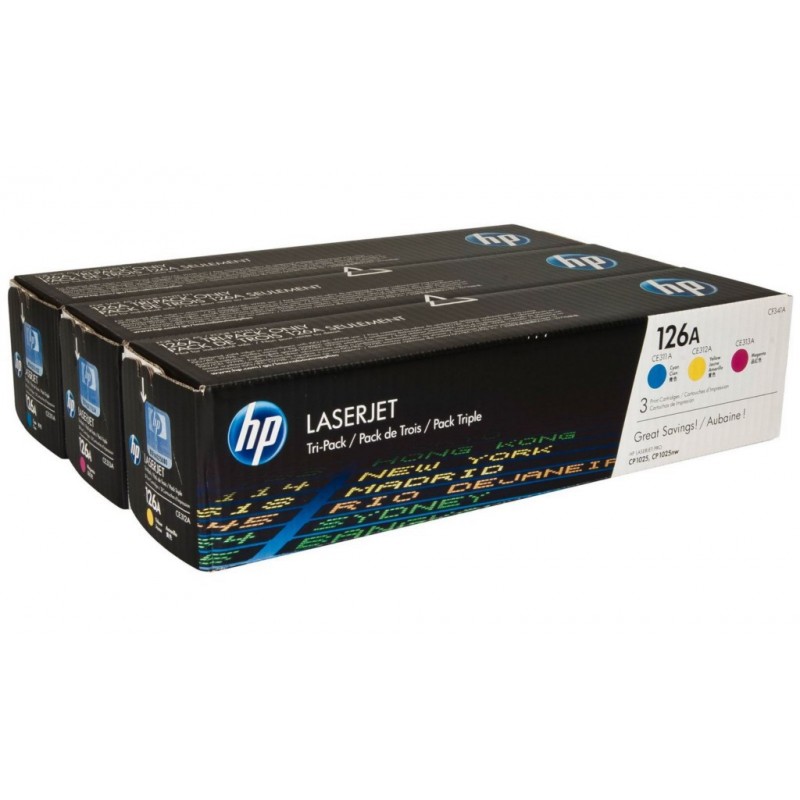 HP Pack HP Toner 126A 3 Couleurs Authentiques - CF341A 2