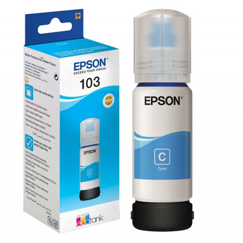 EPSON BOUTEILLE D'ENCRE ORIGINAL ECOTANK 103 - CYAN (C13T00S24A) 3