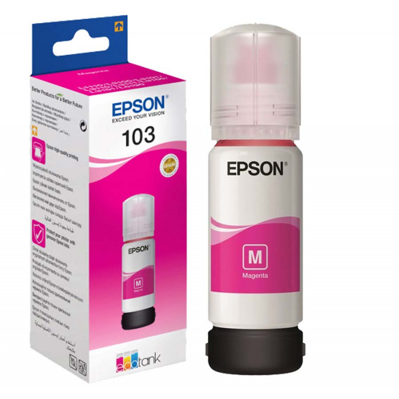 EPSON BOUTEILLE D'ENCRE ORIGINAL ECOTANK 103 - MAGENTA (C13T00S34A)