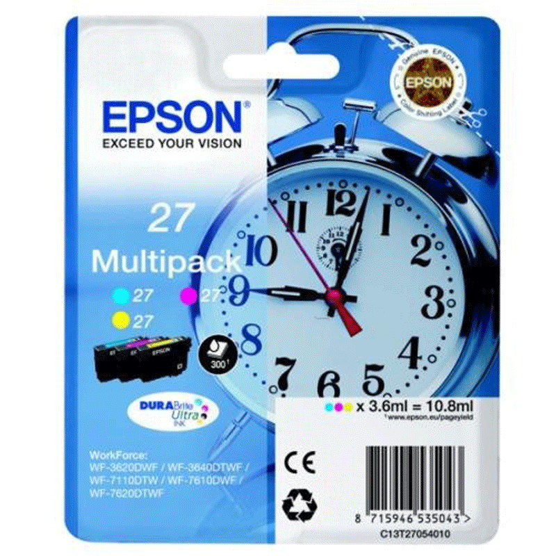 EPSON CARTOUCHE ORIGINAL 27 - 3 COULEURS (C13T27054012)