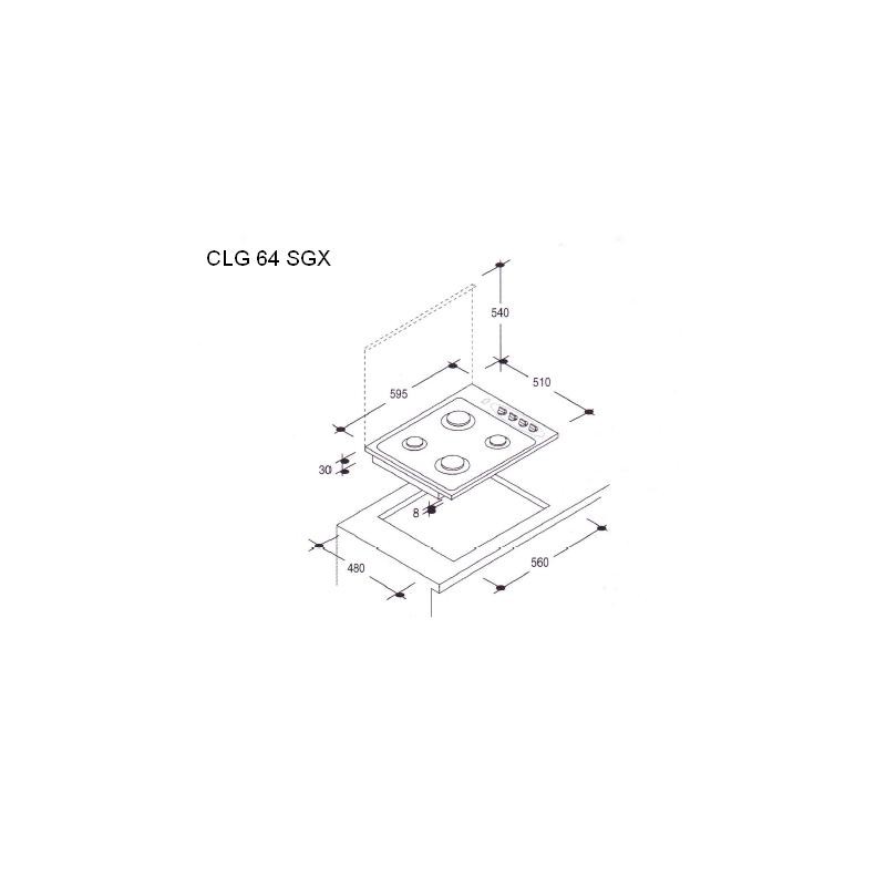 CANDY Plaque de Cuisson CLG64SGX 2