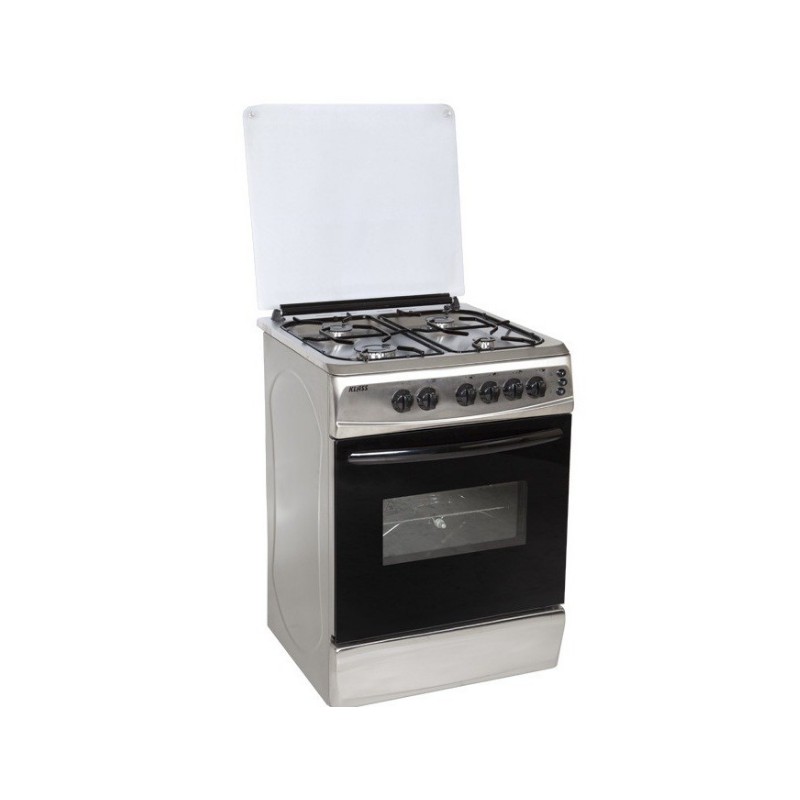 KLASS CUISINIÈRE TG6640-I INOX 60X60 4 FEUX+ ROTISSOIRE 1