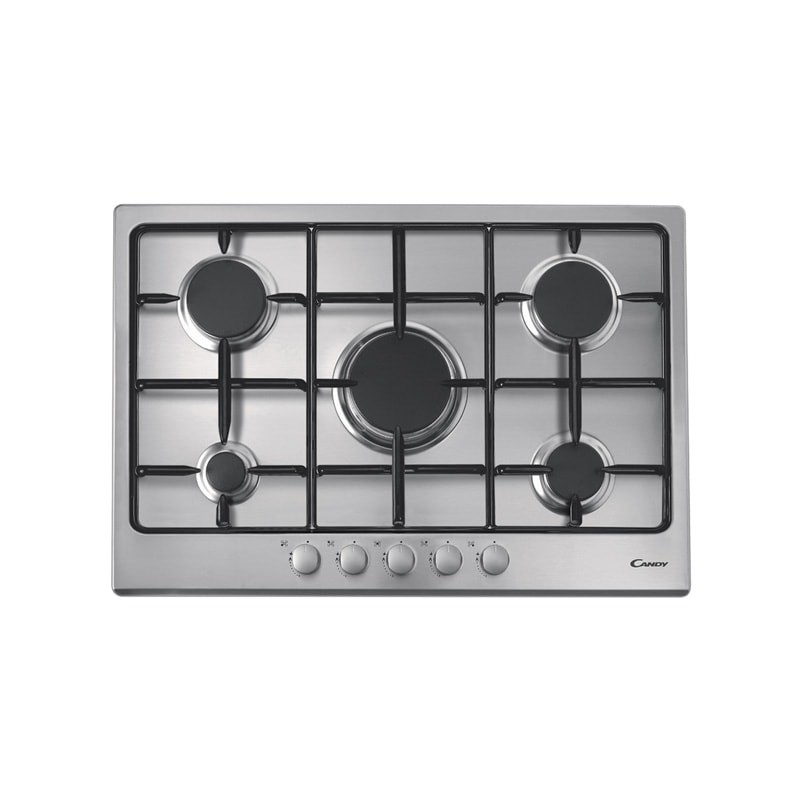 CANDY PLAQUE DE CUISSON à GAZ 5 FEUX INOX CPG75SWPX 1