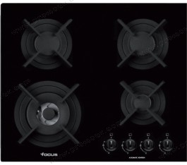 FOCUS Plaque de cuisson F.815 4 feux, Brûleurs&Grilles en Fonte 1