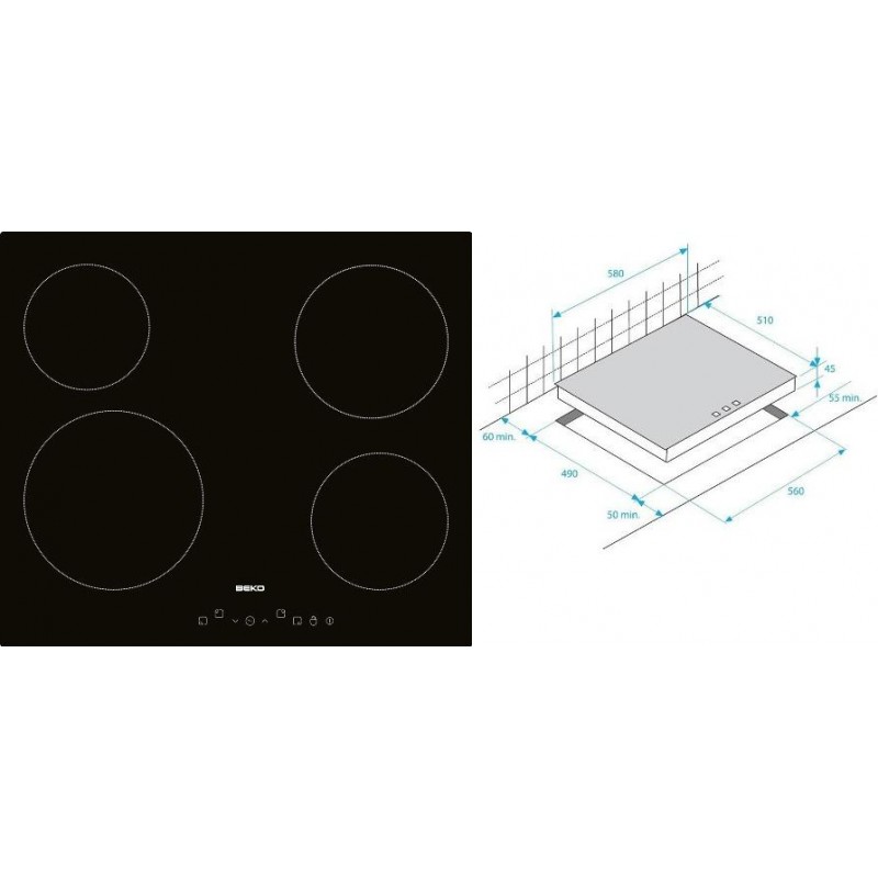 BEKO Table de cuisson encastrable HIC 64401 2