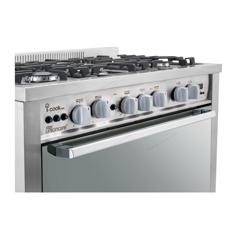 Unionaire Cuisinière ICOOK PRO GAS.C6090SS.1GC 5 feux 3