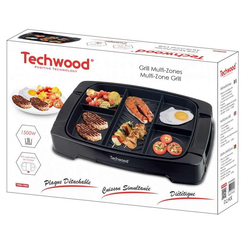 Techwood PLANCHA MULTI ZONE TPM-1505 1500W 1