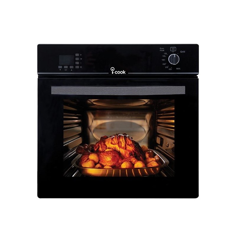 Unionaire FOUR à GAZ/ELECTRIQUE ENCASTRABLE I-COOK 60CM 70L / NOIR 1