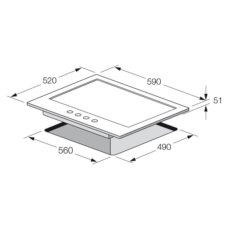 FOCUS PLAQUE DE CUISSON 4 FEUX 60CM F402 2