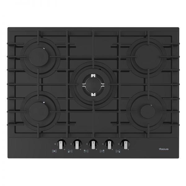 FOCUS PLAQUE DE CUISSON F406B 5 FEUX ? 70 CM ? VITRO CRYSTAL NOIR