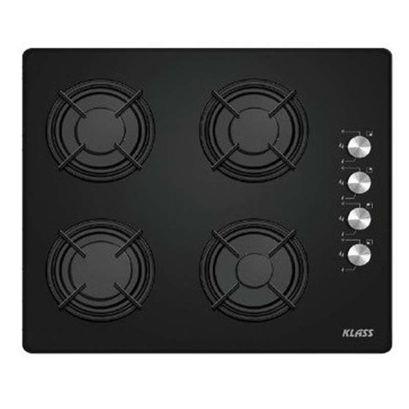 KLASS PLAQUE DE CUISSON 4 FEUX 60 CM NOIR 1