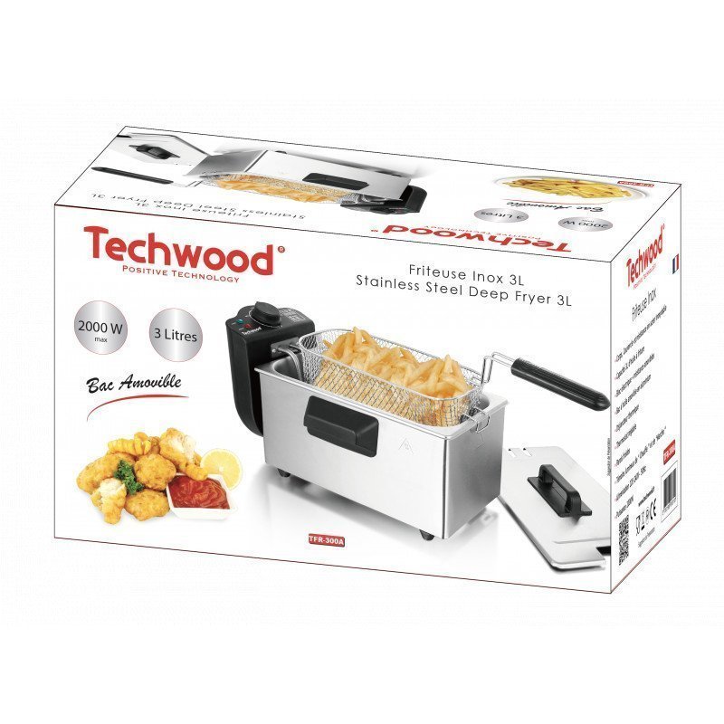 Techwood FRITEUSE TFR-300A 2000W INOX 2