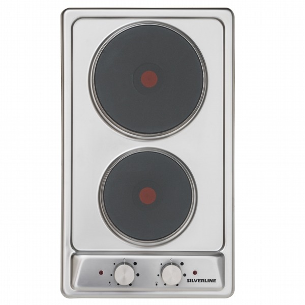 Silverline PLAQUE éLECTRIQUE 30CM 2 FEUX INOX AS5255 au meilleur prix