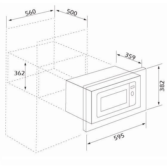Silverline MICRO ONDES ENCASTRABLE INOX MW9012X01 2