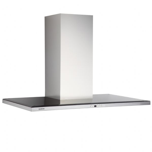 Silverline HOTTE DéCORATIVE INOX+VERRE NOIR 90CM 3122.90 1