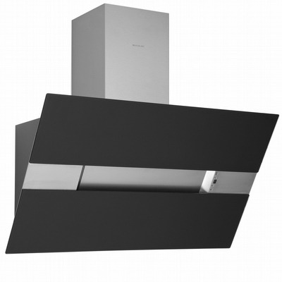 Silverline HOTTE DéCORATIVE 60CM VERRE NOIR + INOX 3374.60 1