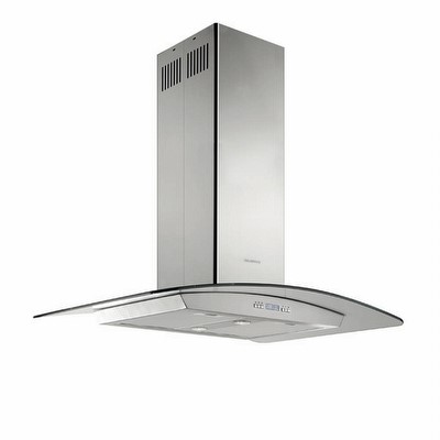 Silverline HOTTE CENTRALE 90CM INOX+VERRE 4140.90 1