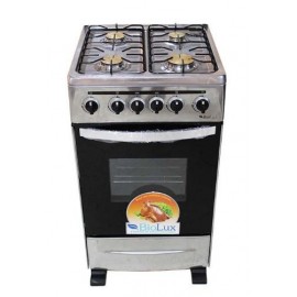 BIOLUX CUISINIèRE AVEC TOURNE BROCHE 4 FEUX 50CM - INOX (5252X-TB) 1