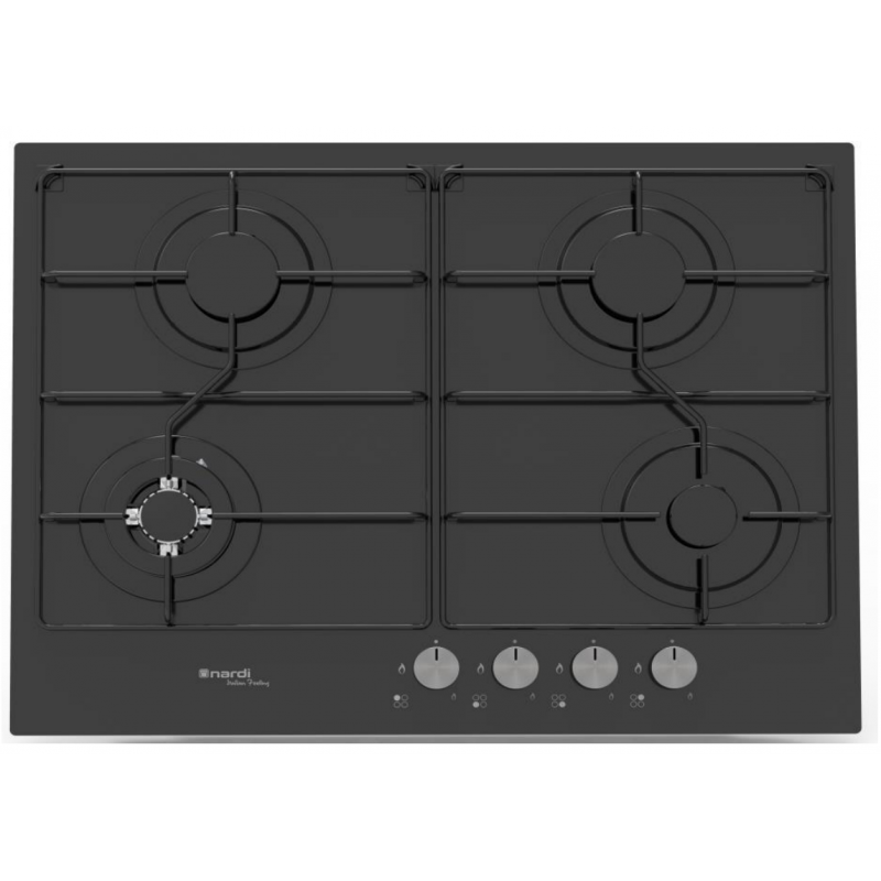 NARDI PLAQUE DE CUISSON ENCASTRABLE LG757AVN.T001 / 70CM / 4 FEUX / NOIR