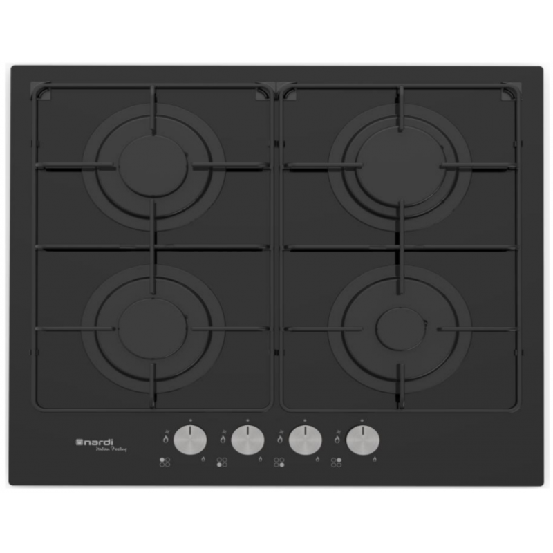 NARDI PLAQUE DE CUISSON ENCASTRABLE LGF41AVN.T001 / 4 FEUX / 60 CM / NOIR