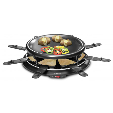 Techwood - RACLETTE / GRILL 8 PERSONNES + CRêPIèRE 900W prix tunisie