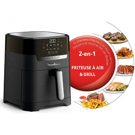 Moulinex FRITEUSE GRILL SANS HUILE EASY FRY DIGITAL 1400 W 3