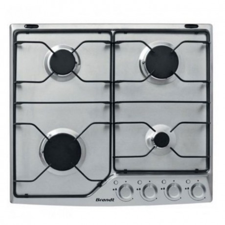 Brandt PLAQUE DE CUISSON À GAZ 4 FEUX 60CM BPE8610X - INOX