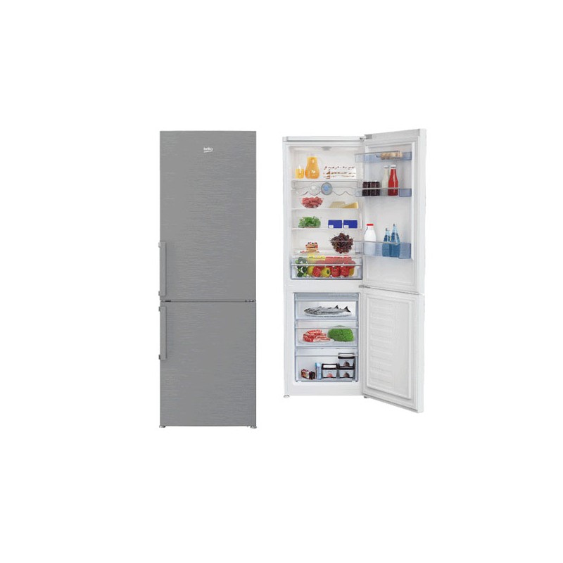 BEKO Réfrigérateur combiné RCSE400M21X 400L DoFrost Inox 1