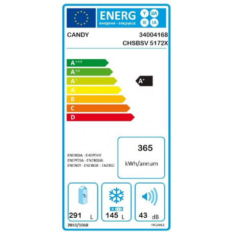 CANDY RéFRIGéRATEUR NO FROST SIDE BY SIDE 436L INOX 3