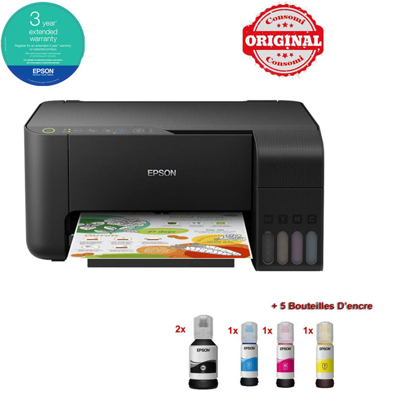 EPSON IMPRIMANTE JET D'ENCRE à RéSERVOIR INTéGRé ECOTANK L3150 3EN1 COULEUR 1