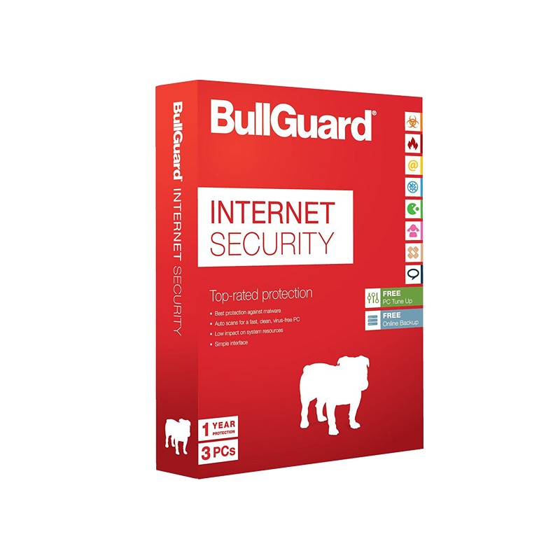 BULLGUARD AntiVirus Internet Security 3 Poste - 1 an