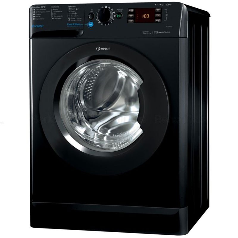 Indesit MACHINE à LAVER FRONTALE BWE91283X-K-FR 9KG AUTOMATIQUE NOIR 1