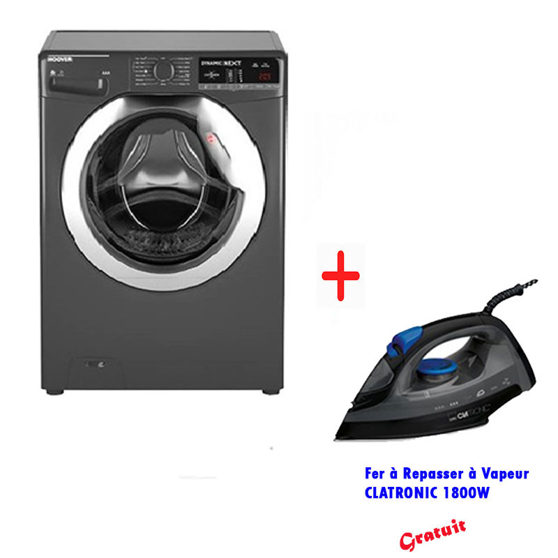 Hoover LAVE LINGE FRONTALE 10 KG LAVAGE & 6KG SéCHAGE INOX WDXOA106AHR-47 1