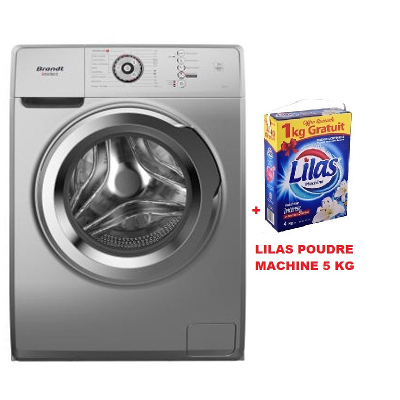 Brandt LAVE LINGE FRONTALE BAL72SS 7KG / SILVER + LILAS POUDRE MACHINE 5 KG 3