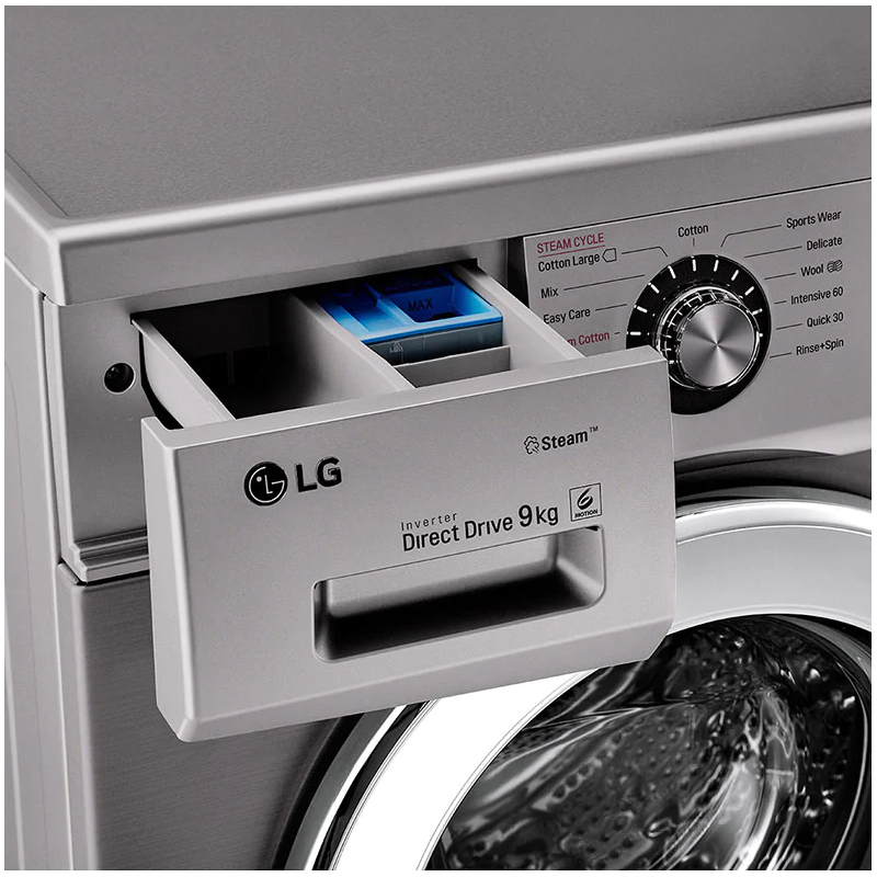 LG MACHINE À LAVER LAVANTE SéCHANTE AUTOMATIQUE 9 KG / SILVER 3