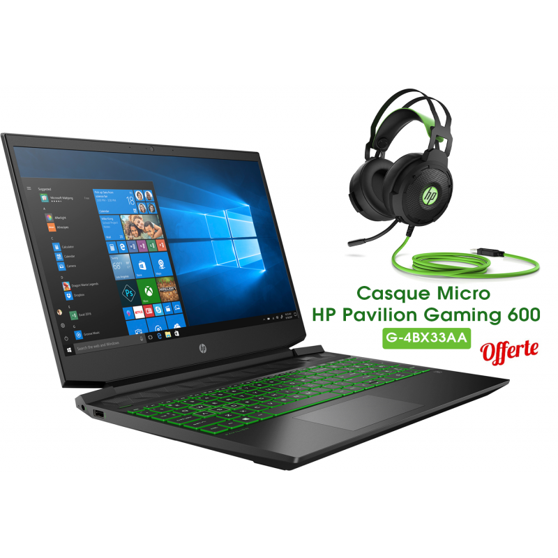 HP PC PORTABLE PAVILION GAMING 15-DK1007NK / I7 10è GéN / RTX 2060 / 16 GO  2