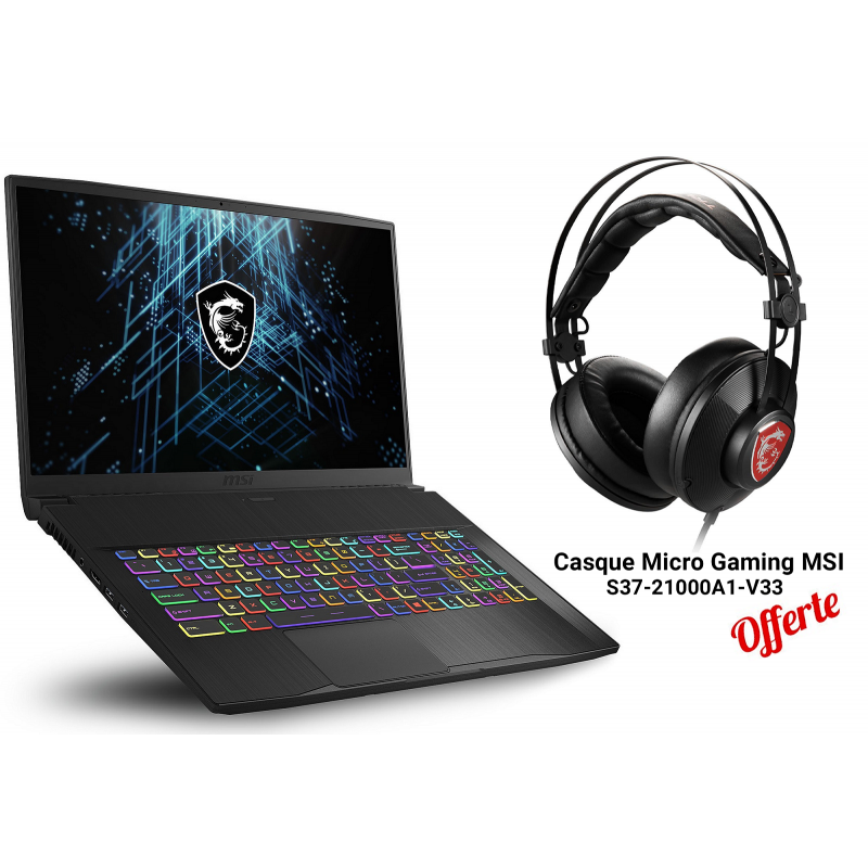 MSI PC PORTABLE GAMING GF75 THIN 10UE / I7 10è GéN / 16 GO 1
