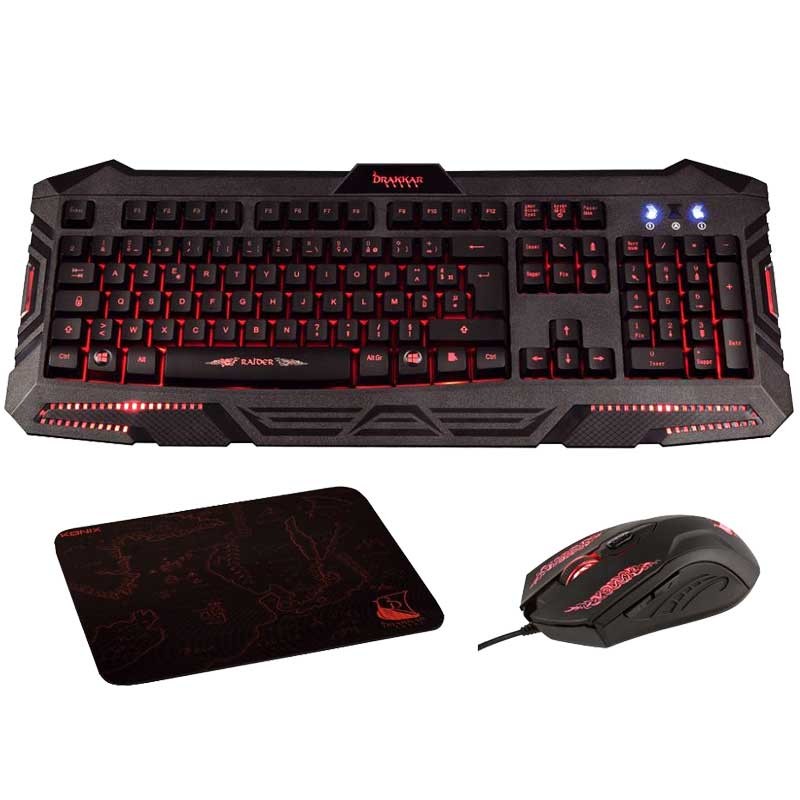 Konix PACK DRAKKAR RAIDER CLAVIER + SOURIS + TAPIS 1